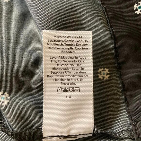 NWT Free Assembly Square Neck 3/4 Sleeve Dress, Blk/Wht Print MED Recycled! $34 - Picture 9 of 10